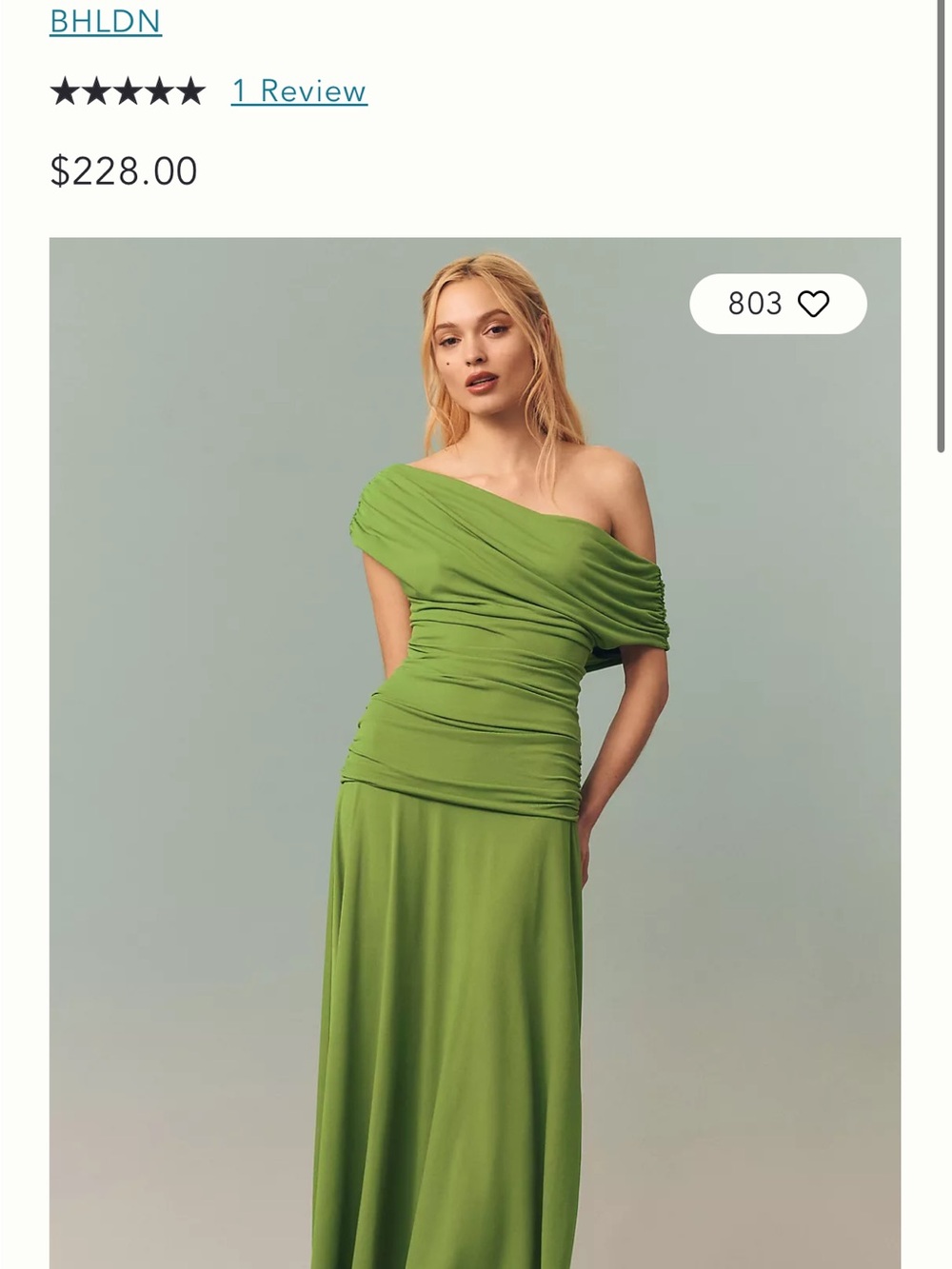 BHLDN Tara One-Shoulder
Maxi Dress